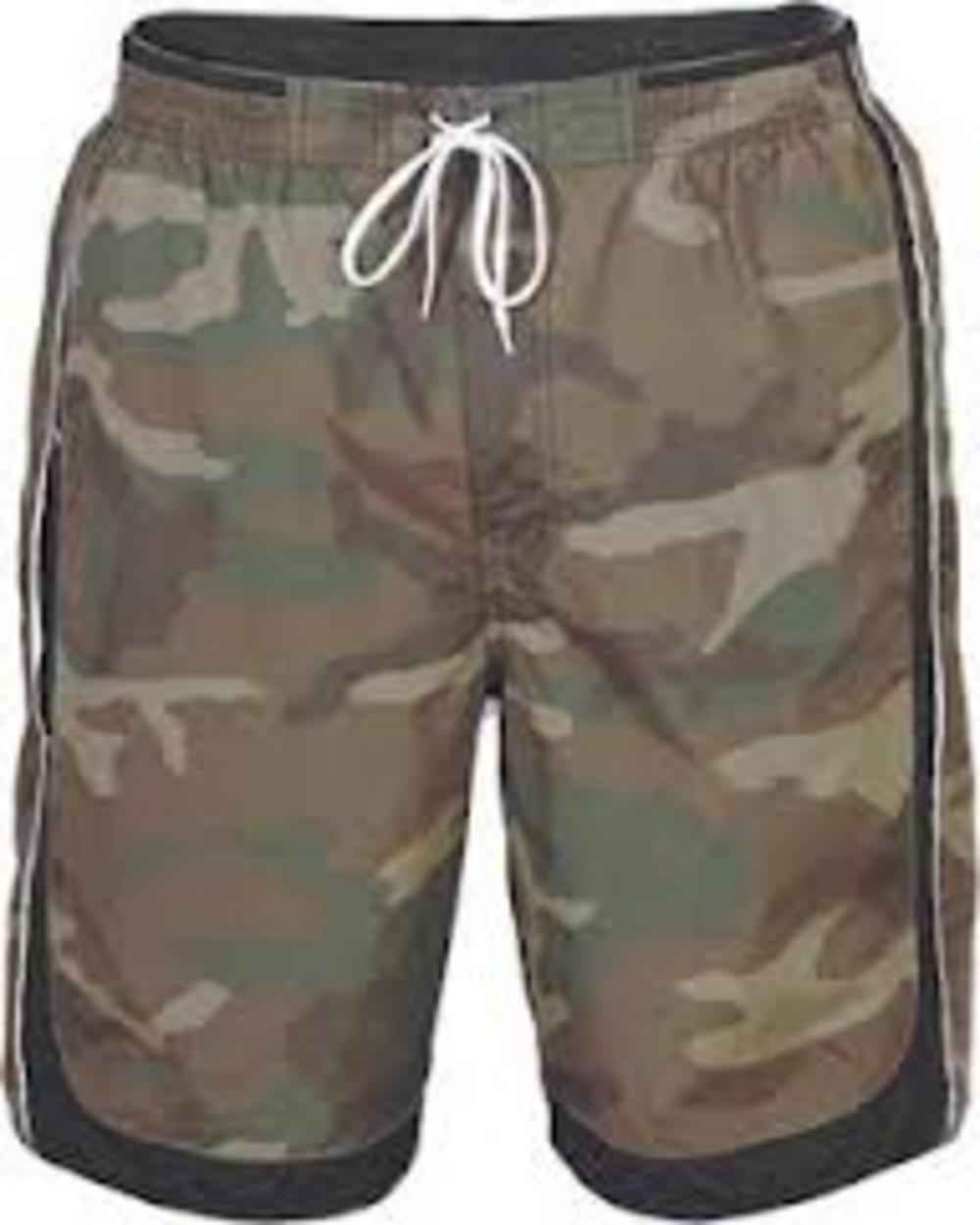 M//Surplus Raw Vintage Lined Swimshorts Beach Shorts Woodland Camo
